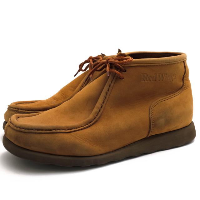 ○レッドウィング RED WING ヌバックレザー 牛革 チャッカブーツ 891 Irish Setter Wallaby ワラビー グッドイヤーウェルト製法 モ 中古