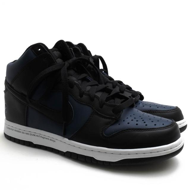 ○ナイキ NIKE FRAGMENT DESIGN フラグメント デザイン ハイカットスニーカー DJ0383-400 DUNK HIGH/F MIDNIGHT NAVY ダンク ハイ 中古