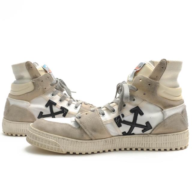 ○オフホワイト Off-White ハイカットスニーカー OMIA065E19800002 OFF COURT WHITE ヴィンテージ加工 メンズ 【中古】 中古_2