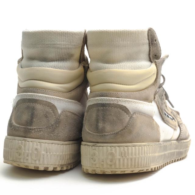 ○オフホワイト Off-White ハイカットスニーカー OMIA065E19800002 OFF COURT WHITE ヴィンテージ加工 メンズ 【中古】 中古_3