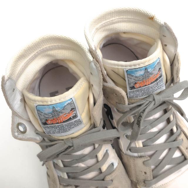 ○オフホワイト Off-White ハイカットスニーカー OMIA065E19800002 OFF COURT WHITE ヴィンテージ加工 メンズ 【中古】 中古_5