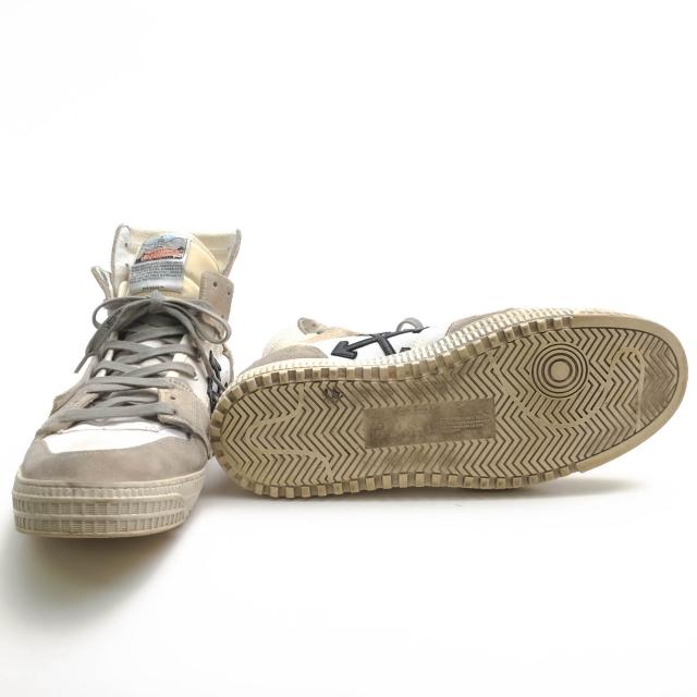 ○オフホワイト Off-White ハイカットスニーカー OMIA065E19800002 OFF COURT WHITE ヴィンテージ加工 メンズ 【中古】 中古_6