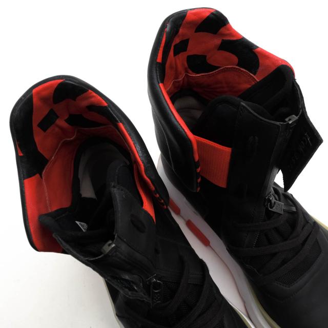 ○ワイスリー Y-3 Adidas アディダス Yohji Yamamoto ヨウジヤマモト ハイカットスニーカー NOCI0003 Black Flame Scarlet ソック 中古_5