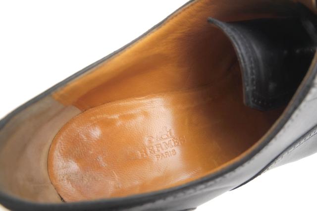 ○エルメス HERMES 牛革 カーフ ビジネスシューズ フルブローグ キャップトゥ マッケイ製法 メンズ 【中古】 中古_7