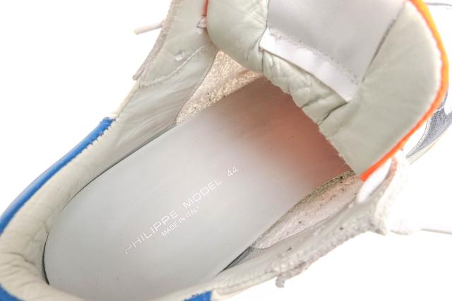 ○フィリップ モデル PHILIPPE MODEL 一部牛革 ローカットスニーカー TZLU WL03 TROPEZ MONDIAL LAVE NEON BLANC GRIS 定番 メンズ 中古_7