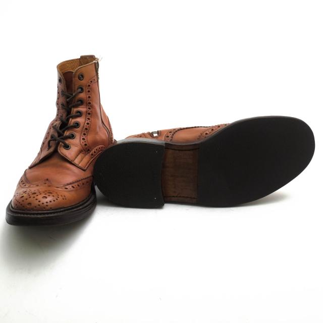 ○トリッカーズ Tricker's SOPHNET ソフネット別注 カーフ 牛革 SOPH-67130 WING TIP BOOTS レースアップブーツ M7143 Beechnut Bu 中古 ○トリッカーズ Tricker's SOPHNET ソフネット別注 カーフ 牛革 SOPH