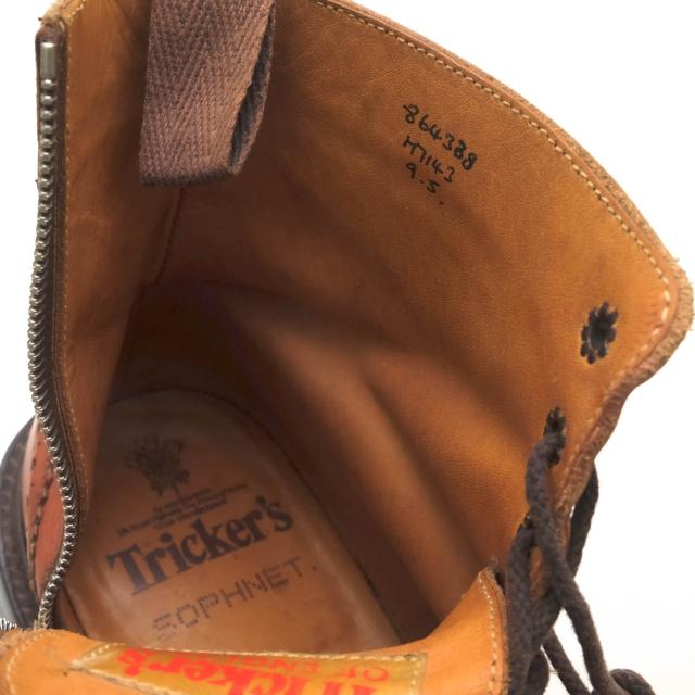 ○トリッカーズ Tricker's SOPHNET ソフネット別注 カーフ 牛革 SOPH-67130 WING TIP BOOTS レースアップブーツ M7143 Beechnut Bu 中古_7