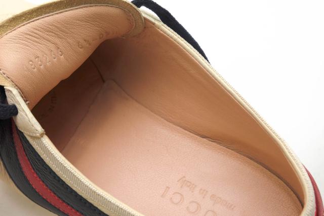 ○グッチ GUCCI 牛革 カーフ ローカットスニーカー 483266 Falacer Ace sneakers Web leather シェリーライン メンズ 【中古】 中古_7