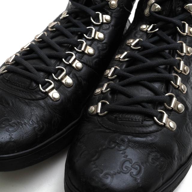 ○グッチ GUCCI 牛革 カーフ ハイカットスニーカー 245306 GUCCISSIMA