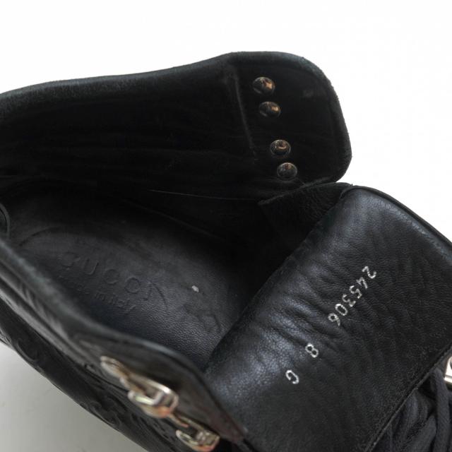 ○グッチ GUCCI 牛革 カーフ ハイカットスニーカー 245306 GUCCISSIMA