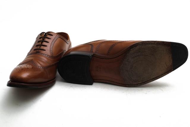 ○スコッチグレイン SCOTCH GRAIN アノネイ社製ボカルーカーフ 牛革 ビジネスシューズ 245LBR ブローデンII フルブローグ ウイング 中古 ○スコッチグレイン SCOTCH GRAIN アノネイ社製ボカルーカーフ 牛革