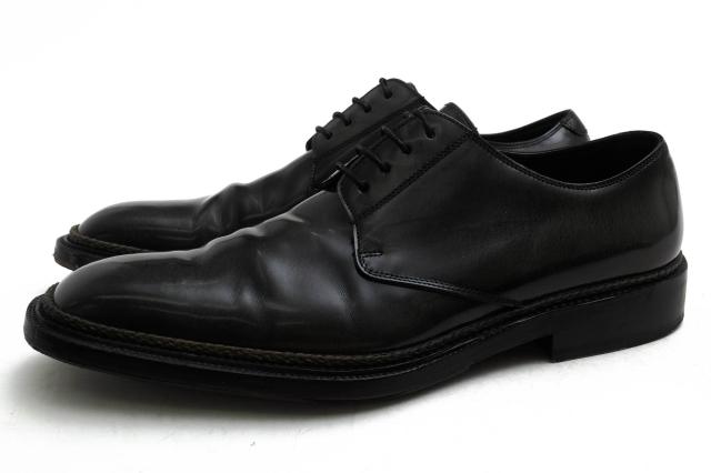 ○ドルガバ DOLCE＆GABBANA ガラスレザー 牛革 ビジネスシューズ 2067 5995 ダービーシューズ プレーントゥ メンズ 【中古】 中古