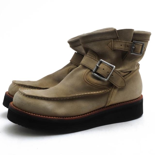 ○アタッチメント ATTACHMENT オンタリオ 牛革 エンジニアブーツ AA02-413 ショートエンジニアブーツ Vibramソール メンズ 【中古  中古