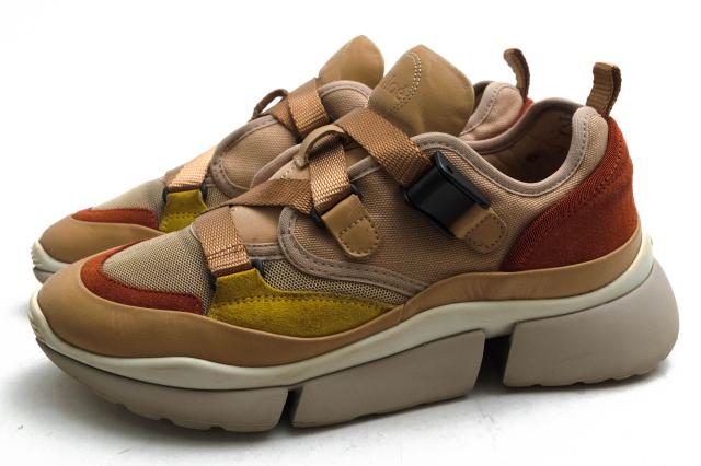 ○クロエ Chloe 牛革 カーフ ローカットスニーカー Sonnie レディース 【中古】 中古の通販は 27,838円