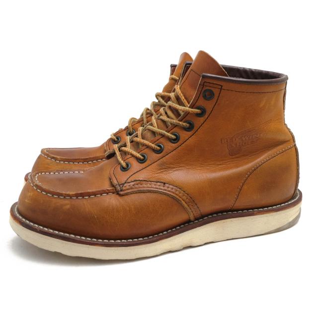 ○レッドウィング RED WING Oro-Russet Portage オロラセット ポーテージ 牛革 ワークブーツ 875 Classic Work 6inch Moc toe IRIS 中古