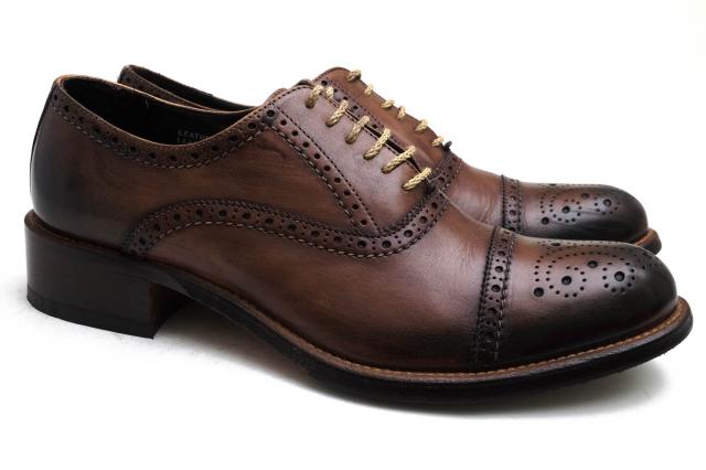 ○カルツォレリア トスカーナ CALZOLERIA TOSCANA 牛革 カーフ ビジネスシューズ 6203 セミブローグ キャップトゥ レザーソール メ 中古 ○カルツォレリア トスカーナ CALZOLERIA TOSCANA 牛革 カーフ