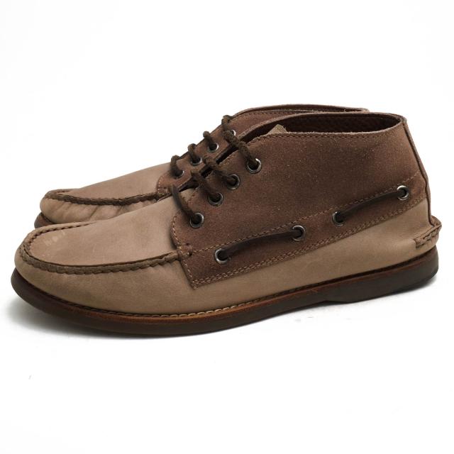 ○ブルネロクチネリ BRUNELLO CUCINELLI 牛革 チャッカブーツ デッキシューズ モカシン Vibramソール メンズ 【中古】 中古