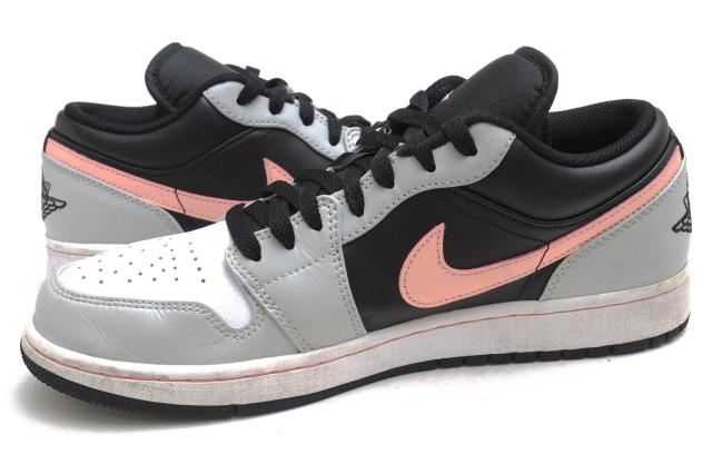 ○ナイキ NIKE 天然皮革 ローカットスニーカー 553558-062 Air Jordan 1 Low OG Bleached Coral エアジョーダン 定番 メンズ 【中 中古