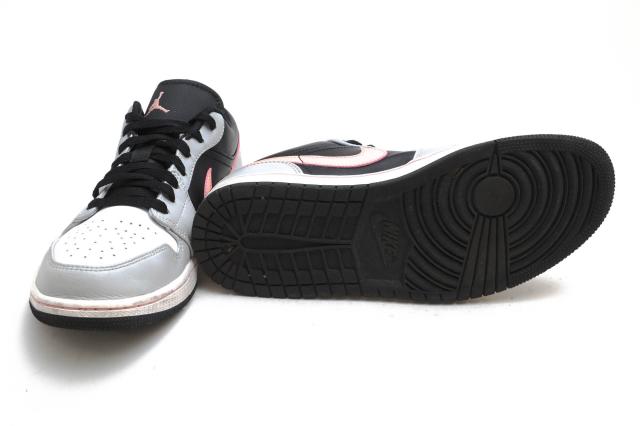 ○ナイキ NIKE 天然皮革 ローカットスニーカー 553558-062 Air Jordan 1 Low OG Bleached Coral エアジョーダン 定番 メンズ 【中 中古