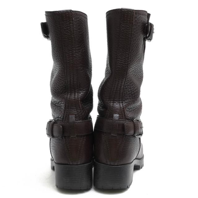 ○プラダ PRADA 牛革 カーフ エンジニアブーツ 3U5785 DAINO S バイカーブーツ レディース 【中古】 中古_3