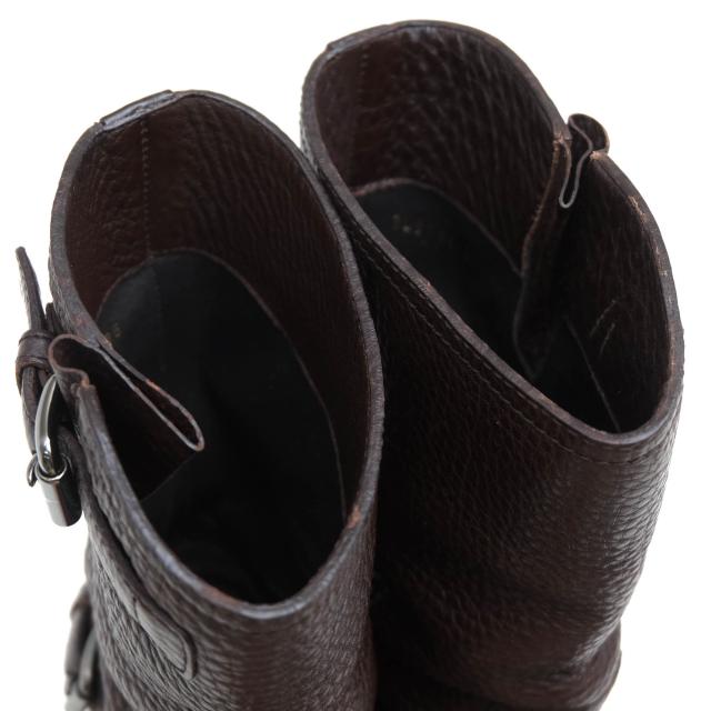 ○プラダ PRADA 牛革 カーフ エンジニアブーツ 3U5785 DAINO S バイカーブーツ レディース 【中古】 中古_4