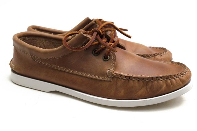 ○クオッディートレイルモカシン Quoddy Trail Moccasin Horween Natural Chrome 米国ホーウィン社クロムエクセル 牛革 デッキシュ 中古