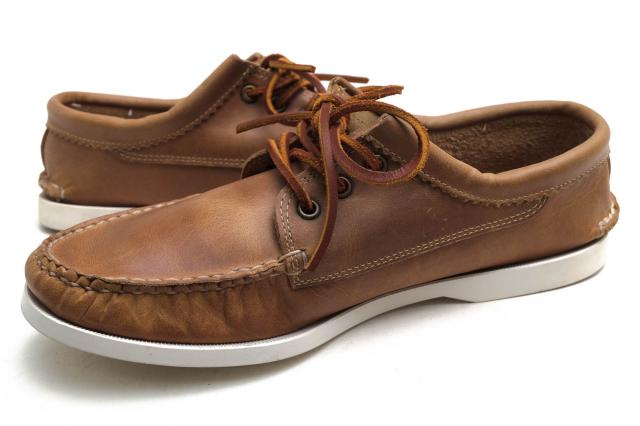 ○クオッディートレイルモカシン Quoddy Trail Moccasin Horween Natural Chrome 米国ホーウィン社クロムエクセル 牛革 デッキシュ 中古