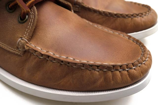 ○クオッディートレイルモカシン Quoddy Trail Moccasin Horween Natural Chrome 米国ホーウィン社クロムエクセル 牛革 デッキシュ 中古