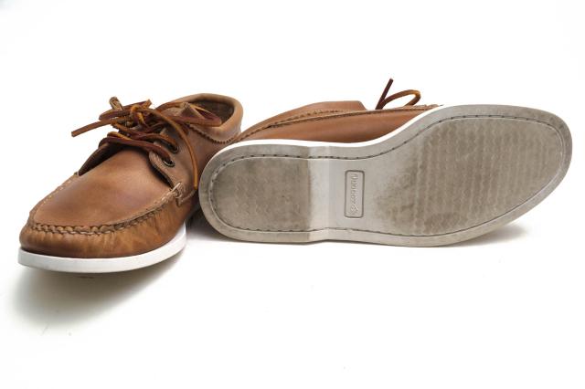 ○クオッディートレイルモカシン Quoddy Trail Moccasin Horween Natural Chrome 米国ホーウィン社クロムエクセル 牛革 デッキシュ 中古