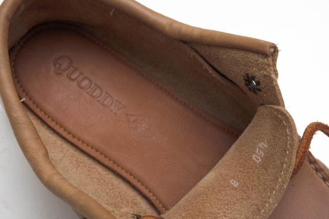 ○クオッディートレイルモカシン Quoddy Trail Moccasin Horween Natural Chrome 米国ホーウィン社クロムエクセル 牛革 デッキシュ 中古