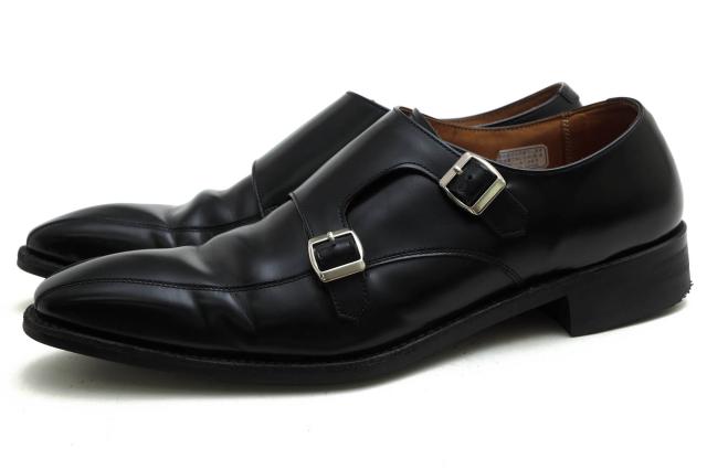 ○リーガル REGAL 牛革 ビジネスシューズ W87B スワールトゥ ダブルモンクストラップ グッドイヤーウェルト製法 メンズ 【中古】 中古