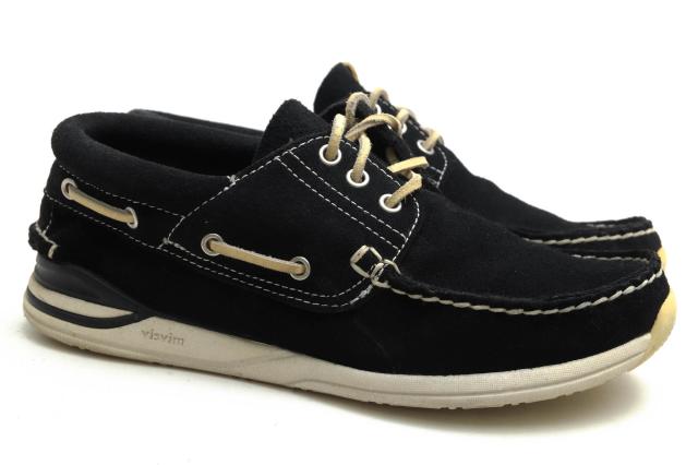 ○ビズビム VISVIM UK産カーフスエード 牛革 デッキシューズ 0115102002004 HOCKNEY-FOLK スニーカーソール スリッポン モカシン 中古_1