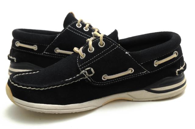 ○ビズビム VISVIM UK産カーフスエード 牛革 デッキシューズ 0115102002004 HOCKNEY-FOLK スニーカーソール スリッポン モカシン 中古_2