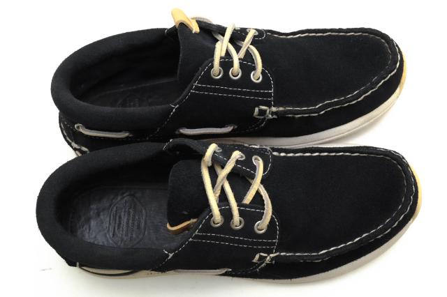 ○ビズビム VISVIM UK産カーフスエード 牛革 デッキシューズ 0115102002004 HOCKNEY-FOLK スニーカーソール スリッポン モカシン 中古_3