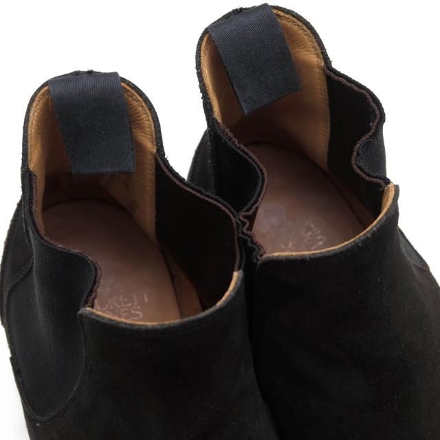 ○クロケット＆ジョーンズ CROCKETT＆JONES バーニーズニューヨーク BARNEYS NEW YORK別注 牛革 サイドゴアブーツ NEWBURY シティ 中古_5