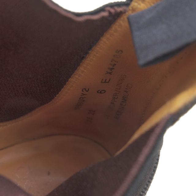 ○クロケット＆ジョーンズ CROCKETT＆JONES バーニーズニューヨーク BARNEYS NEW YORK別注 牛革 サイドゴアブーツ NEWBURY シティ 中古_7