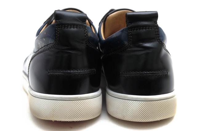 ○クリスチャン ルブタン Christian Louboutin 牛革 カーフ ローカットスニーカー 3170762 JUNIOR SPIKES FLAT CALF ABRASIVATO ス 中古