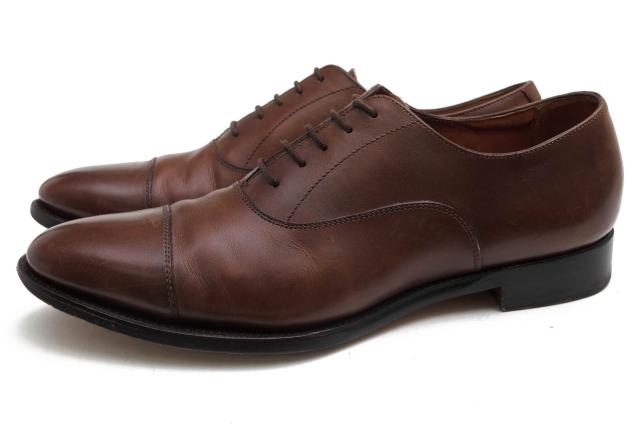 ○ユニオンインペリアル UNION IMPERIAL アノネイ社ベガノカーフ 牛革 ビジネスシューズ U2001 Cap Toe Oxford ストレートチップ   中古