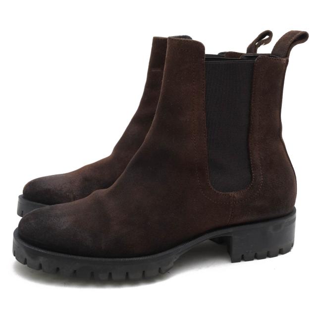 ○ディースクエアード DSQUARED2 オイルスエード 牛革 サイドゴアブーツ ラグソール プレーントゥ メンズ 【中古】 中古