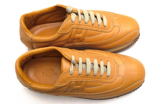 ○エルメス HERMES 牛革 カーフ ローカットスニーカー Quick クイック Hロゴ 定番 レディース 【中古】 中古_4