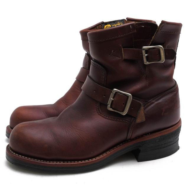 ○チペワ CHIPPEWA 7インチ スチールトゥ 牛革 エンジニアブーツ 