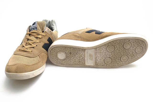 ○ニューバランス NEW BALANCE 30周年記念モデル 英国CHARLES・F・STEAD社製カウスエード 牛革 ローカットスニーカー CT576BEN コ 中古_5