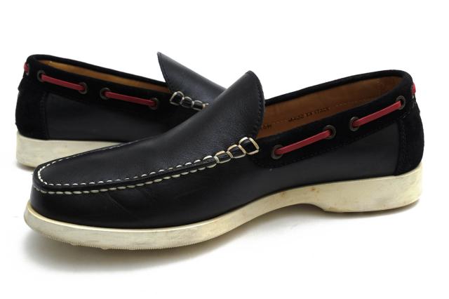 ○ダンヒル Dunhill 牛革 カーフ デッキシューズ S2A210H ヴァンプローファー メンズ 【中古】 中古