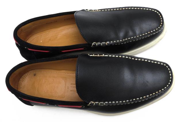 ○ダンヒル Dunhill 牛革 カーフ デッキシューズ S2A210H ヴァンプローファー メンズ 【中古】 中古