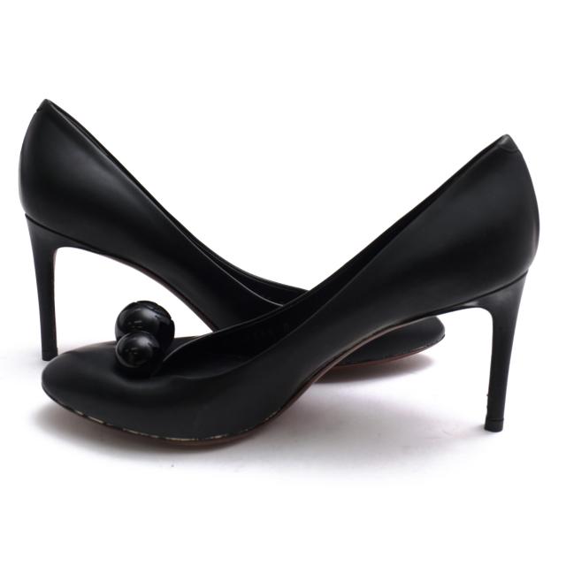 ○ヴィトン Louis Vuitton カーフレザー 牛革 パンプス NL0135 Betty Pumps アーモンドトゥ レディース 【中古】 中古_2