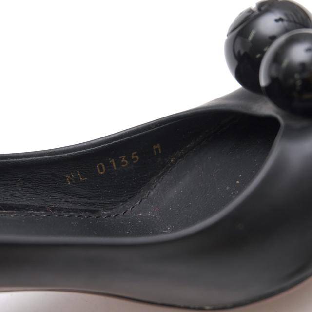 ○ヴィトン Louis Vuitton カーフレザー 牛革 パンプス NL0135 Betty Pumps アーモンドトゥ レディース 【中古】 中古_5
