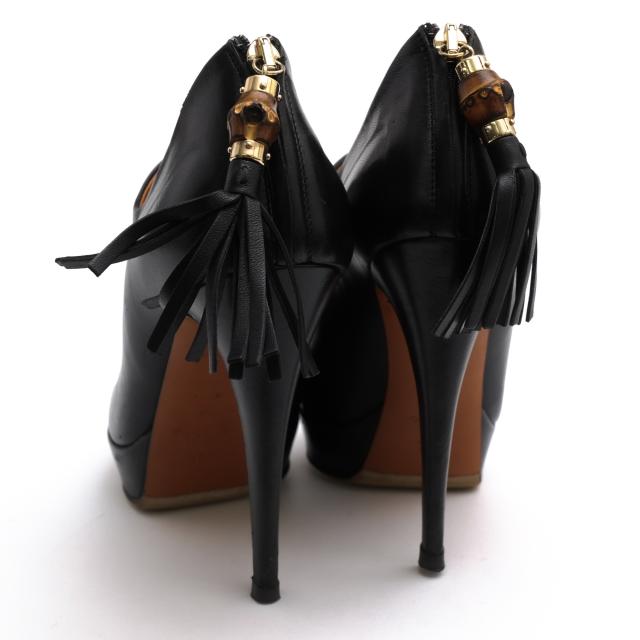○グッチ GUCCI カーフレザー 牛革 パンプス 269723 バンブータッセル ハイヒール バックジップ レディース 【中古】 中古_3