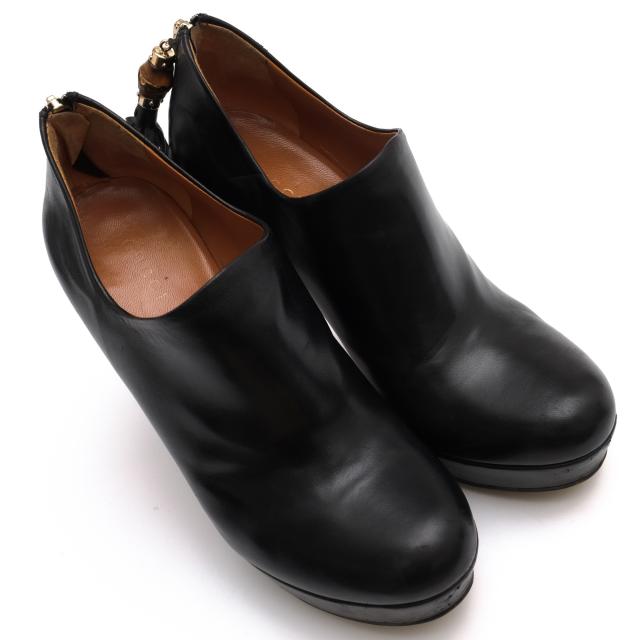 ○グッチ GUCCI カーフレザー 牛革 パンプス 269723 バンブータッセル ハイヒール バックジップ レディース 【中古】 中古_4