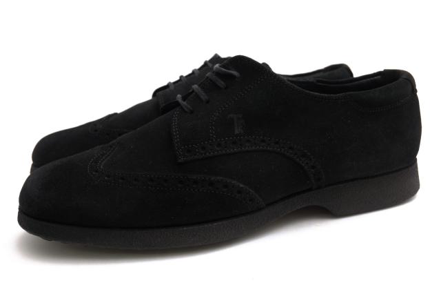 ○トッズ TOD'S 牛革 ビジネスシューズ Tロゴ ウイングチップ メンズ 【中古】 中古