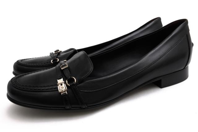 ○エルメス HERMES カーフレザー 牛革 サンダル レザーソール レディース 【中古】 中古